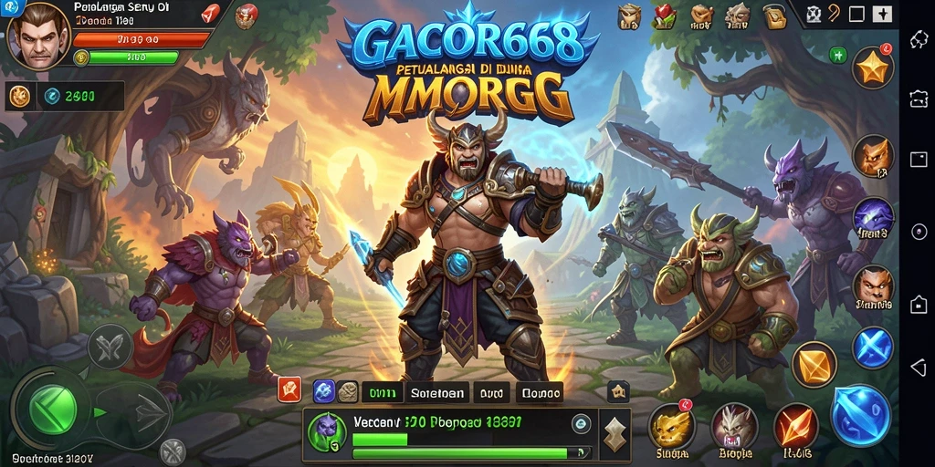 Tampilan gameplay seru dalam dunia GACOR668 yang luas.
