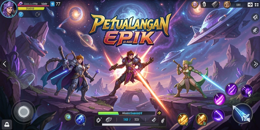 Gameplay seru dan mendebarkan di dalam GALAXY77.