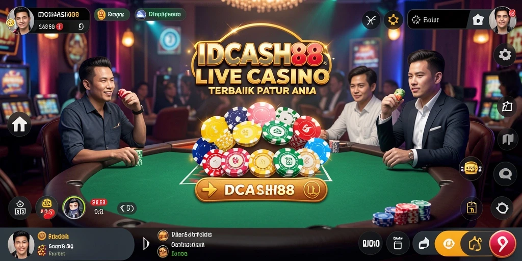 Tampilan gameplay Live Casino yang mendebarkan di IDCASH88.