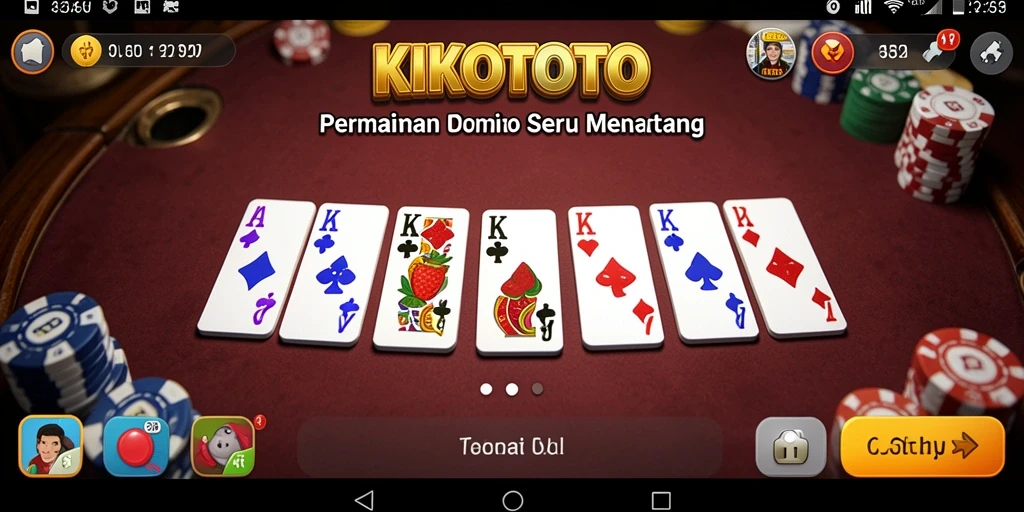 Tampilan gameplay domino yang menarik dan interaktif di KIKOTOTO.