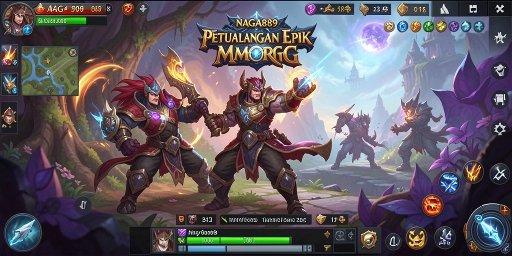 Screenshot menampilkan pertarungan seru di dunia MMORPG.