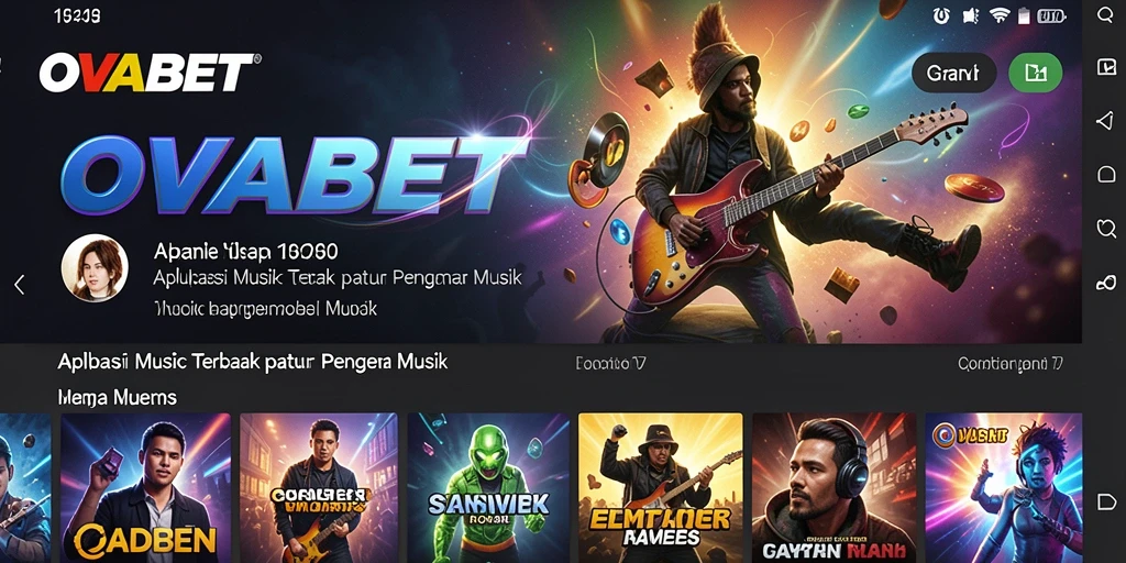 Tampilan screenshot utama OVABET menampilkan gameplay yang seru dalam bermain musik.