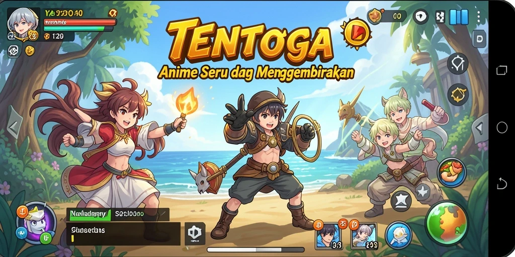 Tangkapan layar TENTOTO menunjukkan aksi gameplay Anime yang seru dan dinamis.