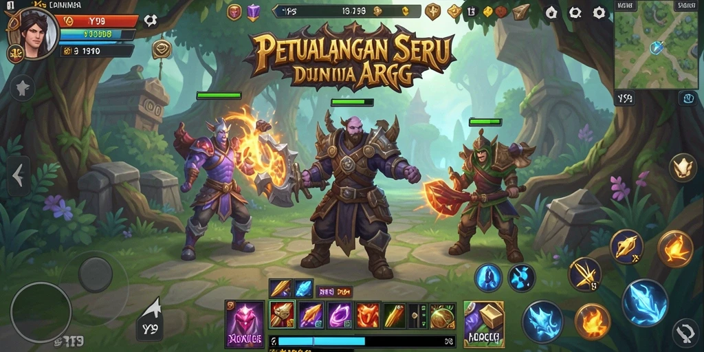Tampilan gameplay ARPG Y89 dengan aksi pertarungan yang seru dan grafis menawan.
